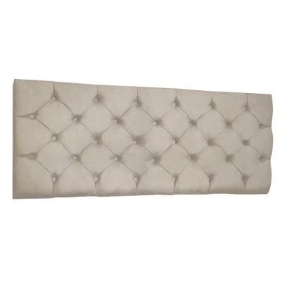 Cabeceira Painel Capitonê Solteiro 0,90m Jade Suede Cor Bege