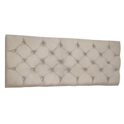 Cabeceira Painel Capitonê Queen 1,60m Jade Suede - Pallazio Cor Bege