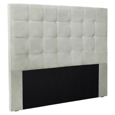 Cabeceira King 1,95m Verona Veludo Cinza Prata