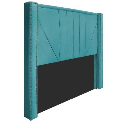 Cabeceira Casal 140cm Suede Azul Turquesa