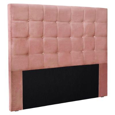 Cabeceira Solteiro 0,90m Verona Veludo Rosa