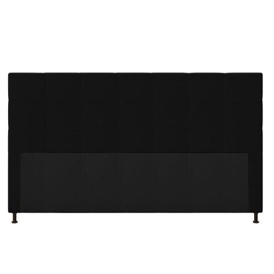 Cabeceira Cama Box King 195cm Corino Preto