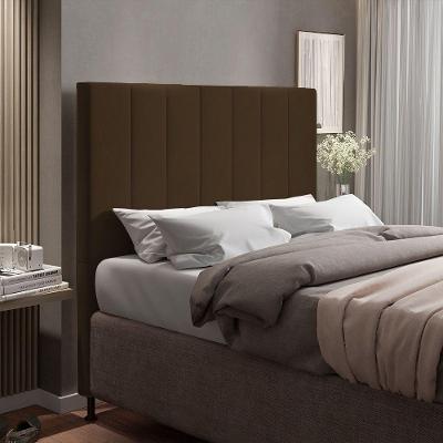 Cabeceira Cama Box Casal 140cm Suede Marrom