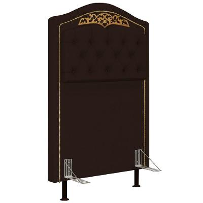 Cabeceira Solteiro 90Cm Imperial J02 Corano Marrom Escuro