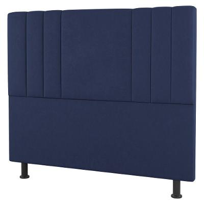 Cabeceira Cama Box Casal Queen Size Grace 160Cm Suede Azul