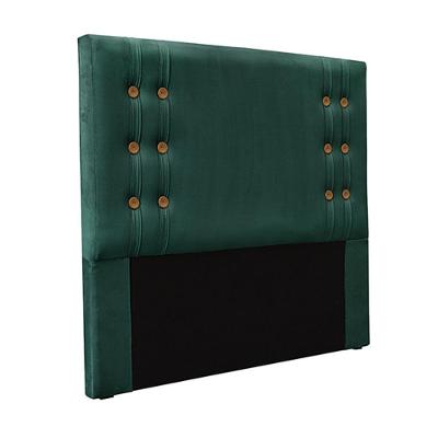 Cabeceira Casal 1,40m Kors Veludo Verde Gran Belo