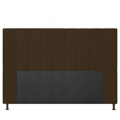 Cabeceira Cama Box Queen 160cm Suede Marrom