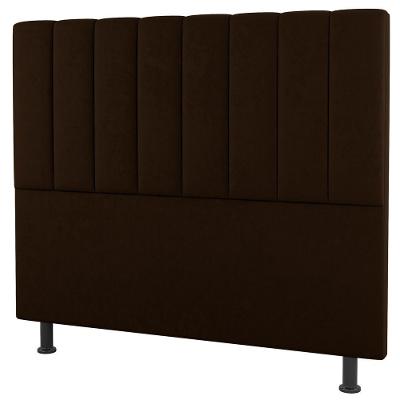 Cabeceira Cama Box Casal Queen Size Cora 160Cm Suede Marrom