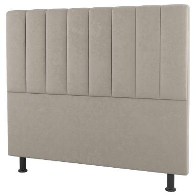 Cabeceira Cama Box Casal Queen Size Cora 160Cm Suede Bege