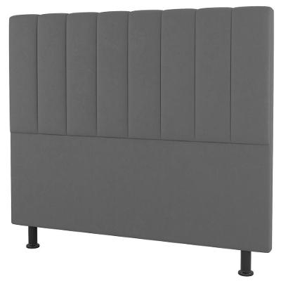 Cabeceira Cama Box Casal Queen 160Cm Suede Cinza Claro