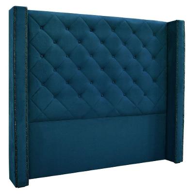 Cabeceira King 1,95m Vicenza Veludo Azul Marinho