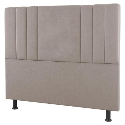 Cabeceira Cama Box Casal Queen Size Grace 160Cm Suede Bege