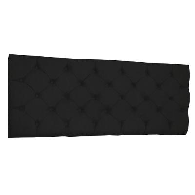Cabeceira Painel Capitonê Queen 1,60m Jade Suede - Pallazio Cor Preto