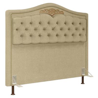 Cabeceira Cama Box Casal 140cm Marcheli Linho Areia
