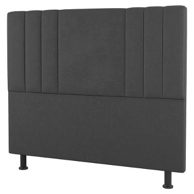 Cabeceira Cama Box Casal Queen 160Cm Suede Cinza Escuro