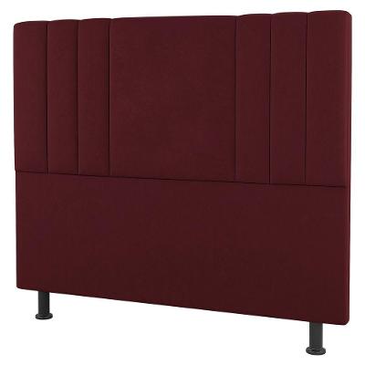 Cabeceira Cama Box Casal Queen Size Grace 160Cm Suede Bordô