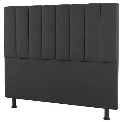 Cabeceira Cama Box Casal Queen 160Cm Suede Cinza Escuro