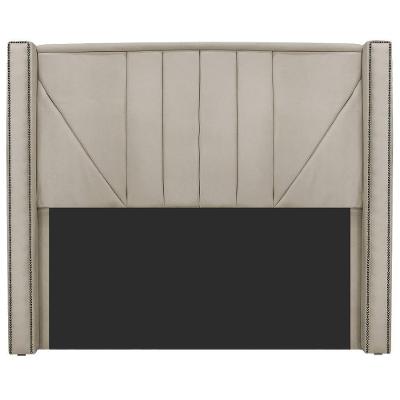Cabeceira Casal Minsk P02 140 Cm Para Cama Box Suede - Doce Sonho Móveis Bege