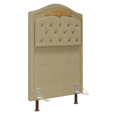 Cabeceira Cama Box Solteiro 90cm Marcheli Linho Areia