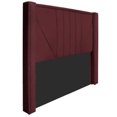 Cabeceira Queen Minsk P02 160 Cm Para Cama Box Suede - Doce Sonho Móveis Bordô