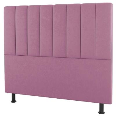 Cabeceira Cama Box Casal Queen Size Cora 160Cm Suede Rosa
