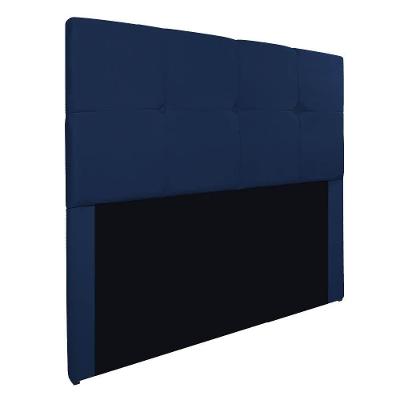 Cabeceira Solteiro Marseille P02 90 Cm Suede Azul Marinho