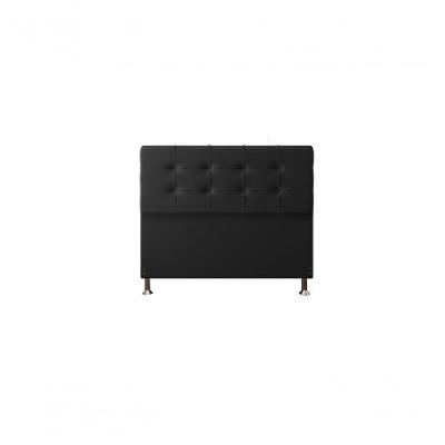 Cabeceira Atenas 1,40 Cm Cama Box Casal Suede Preto