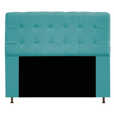 Cabeceira Estofada Mel 160cm Queen Size Suede Azul Turquesa