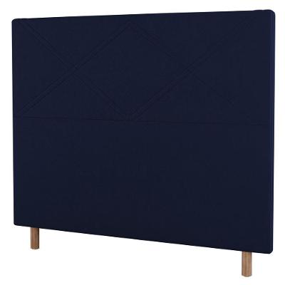 Cabeceira Cama Box Casal Queen Size Cairo 160cm Azul Marinho