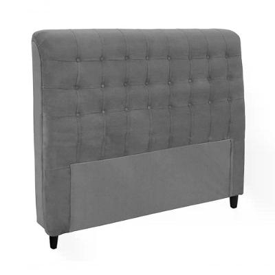 Cabeceira Casal 140cm Damares Suede Cinza Id Suede Cinza