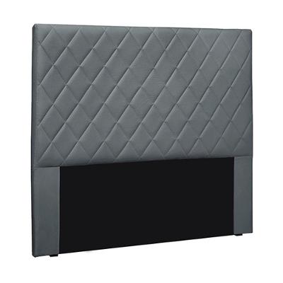 Cabeceira Decorativa Queen Size 1,60m Givenchy Veludo Cinza
