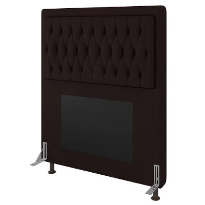 Cabeceira Cama Box Solteiro 90cm D10 Turqueza Corano Marrom