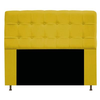 Cabeceira Estofada Mel 160cm Queen Size Suede Amarelo