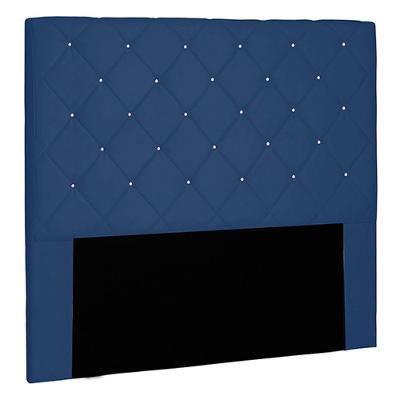 Cabeceira Casal 1,40m Tàzio Suede Azul Marinho - Gran Belo