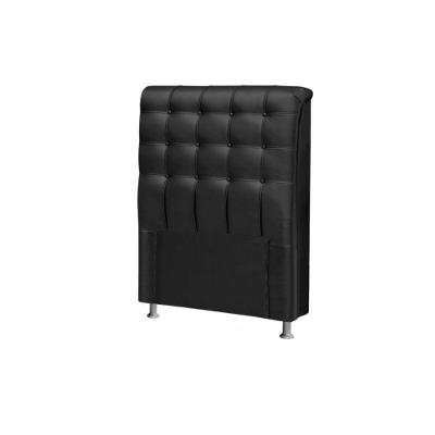 Cabeceira Dama 90 Cm Cama Box Solteiro Corino Preto