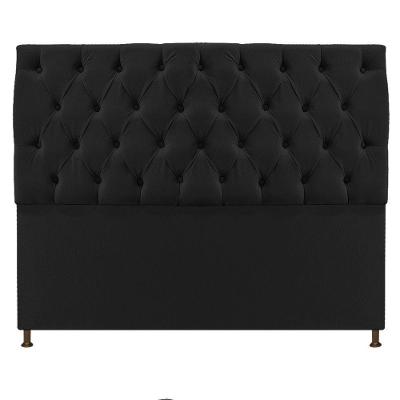 Cabeceira Sofia 195cm King Size Suede Preto