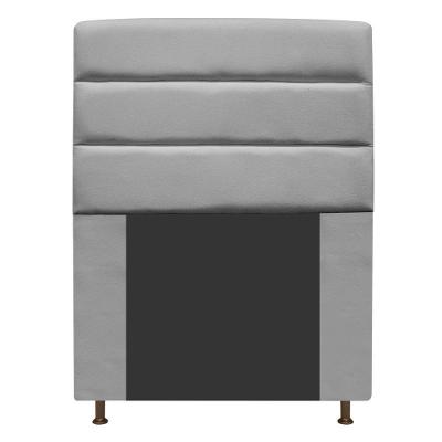 Cabeceira Estofada Turim 90cm Solteiro Suede Cinza Adj Decor