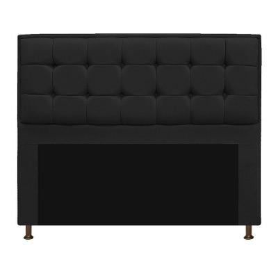 Cabeceira Copenhague 195cm King Size Suede Preto Adj Decor