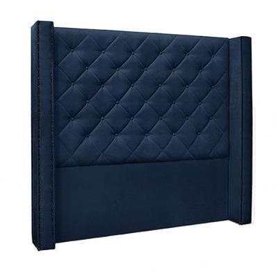 Cabeceira Casal 1,64m Loewe Suede Azul Marinho - Gran Belo