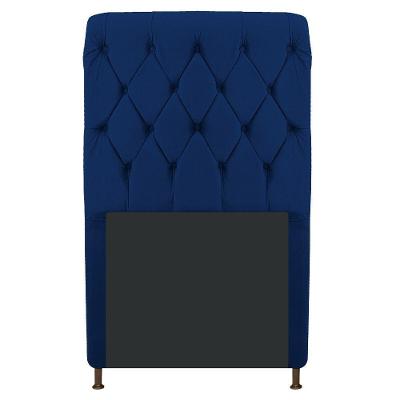 Cabeceira Estofada Cristal 100cm Solteiro Azul Marinho