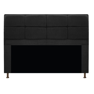 Cabeceira Munique 195cm King Size Suede Preto Adj Decor