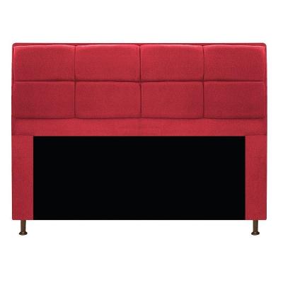 Cabeceira Munique 160cm Queen Size Suede Vermelho Adj Decor