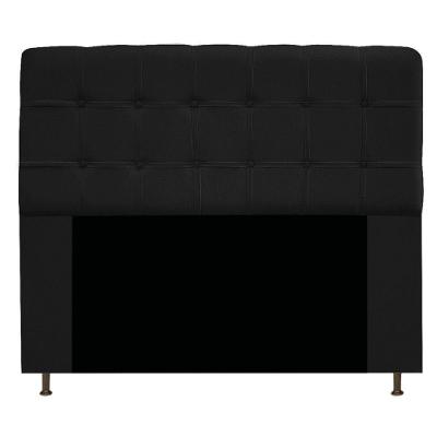 Cabeceira Estofada Mel 160cm Queen Size Suede Preto
