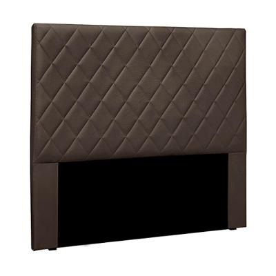 Cabeceira 1,40m Givenchy Veludo Marrom Gran Belo