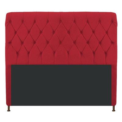 Cabeceira Estofada Cristal 140cm Casal Vermelho