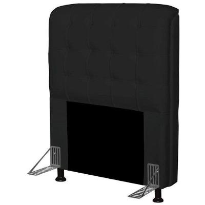 Cabeceira Dama 1,00 Cm Cama Box Solteiro Suede Preto Grafite