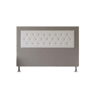 Cabeceira Havana 1,95 Cm Cama Box King Size Suede Bege