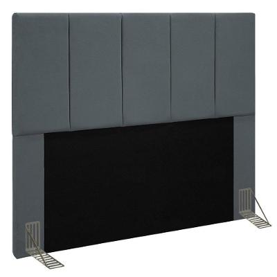 Cabeceira Cama Box Casal Queen 160cm Pérola D10 Suede Cinza