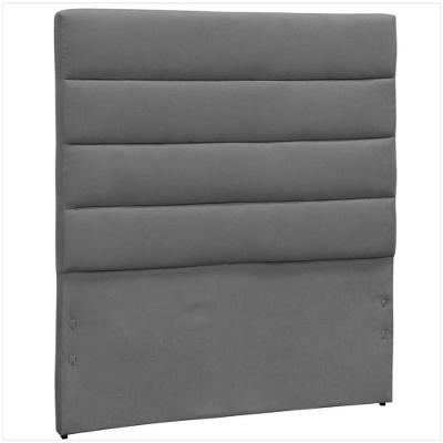 Cabeceira Casal Queen 160 Cm Greta Suede Liso Cinza