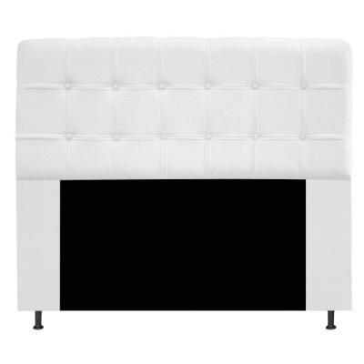 Cabeceira Estofada Mel 160cm Queen Size Suede Branco